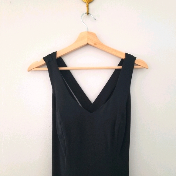 Vintage glamour full length black dress - Picture 6 of 6